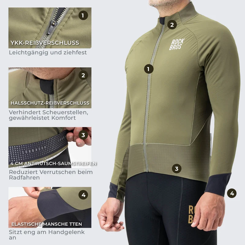 Fahrradjacke met reflexelementen Atmungsaktiv & Praktisch Herren