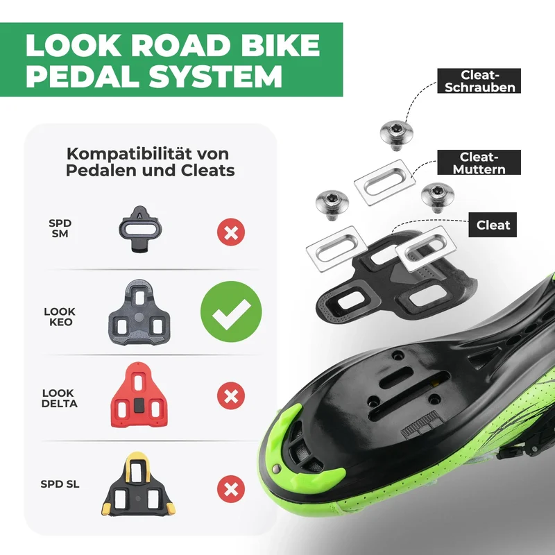 SPD Fahrradpedale 146g Leichtgewicht LOOK KEO Compatibel