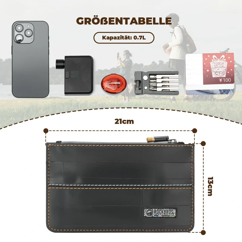 ROAD TO SKY Nachhaltige Beutel uit recycelten Reifen 0,7L