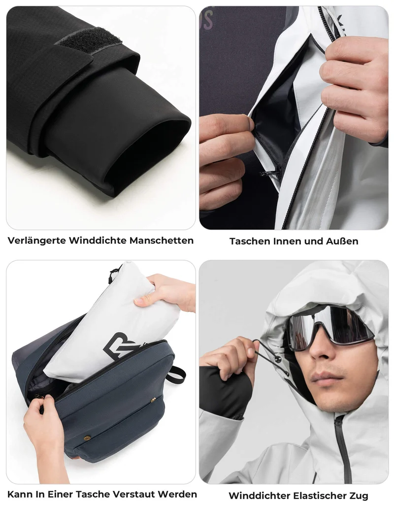 ROCKBROS Beheizbare Fahrradjacke met Typ-C-Anschluss