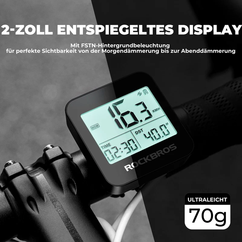 ROCKBROS Fahrradcomputer Kabellos G1