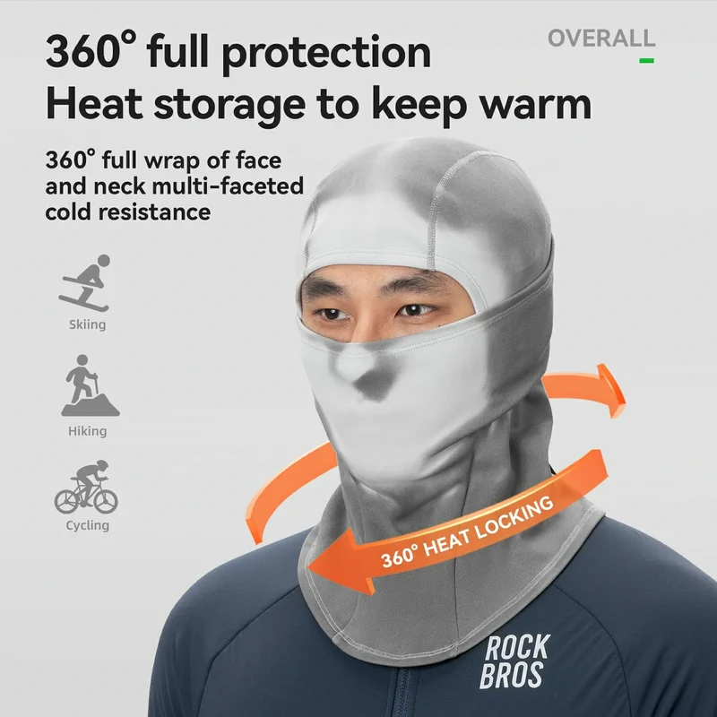 Зімовая флісавая балаклава ROCKBROS Thermo-Sensitiv