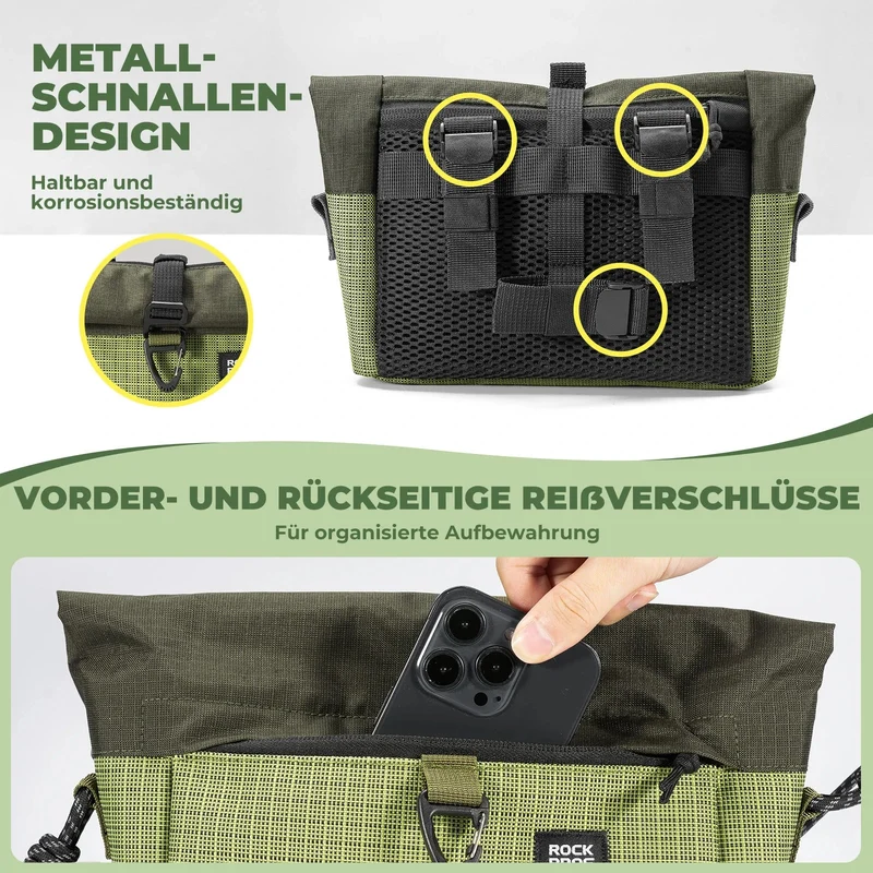 Lenkertasche voor Flatrad en Brompton 1,8-2,7 L