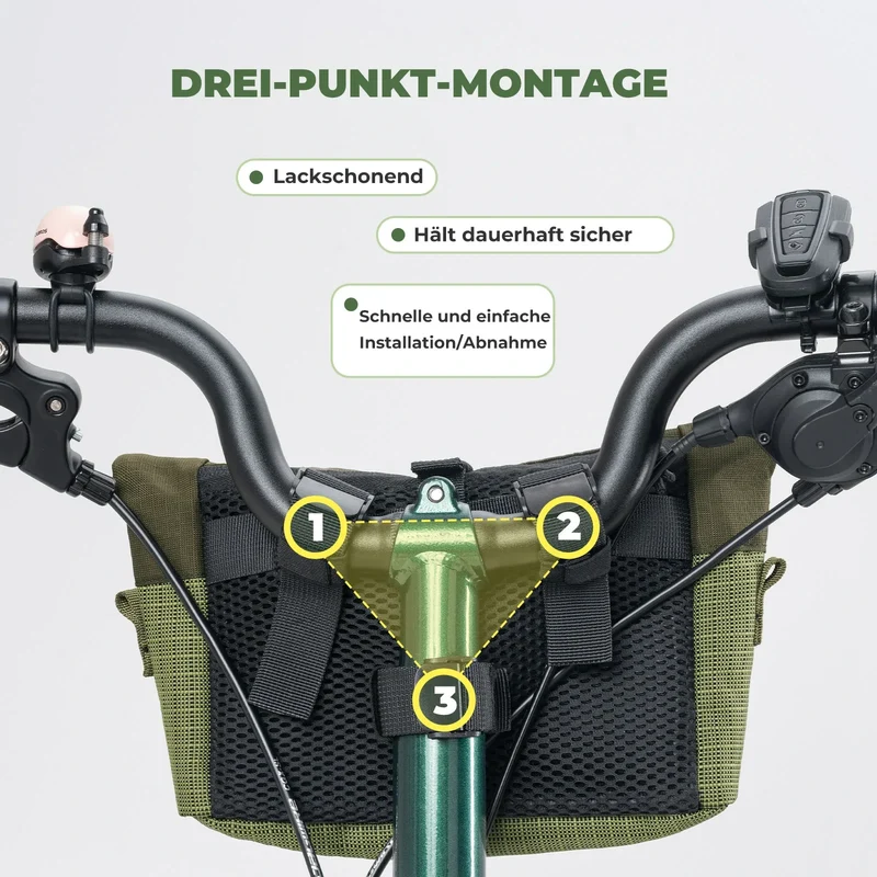 Lenkertasche voor Flatrad en Brompton 1,8-2,7 L