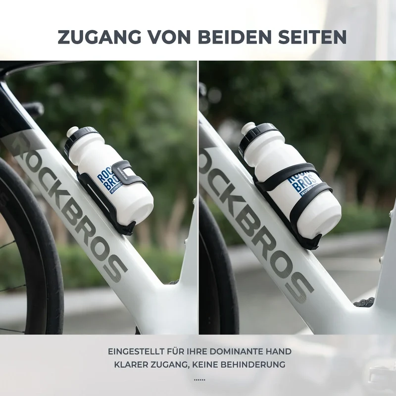 Fahrrad Flaschenhalter aus PC+ABS, Getränkehalter Trinkflaschenhalter Seitliche Entnahme Robuust Einfach zu Reinigen