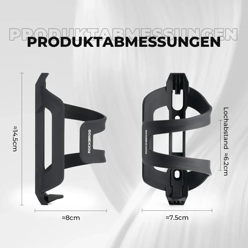 Fahrrad Flaschenhalter aus PC+ABS, Getränkehalter Trinkflaschenhalter Seitliche Entnahme Robuust Einfach zu Reinigen
