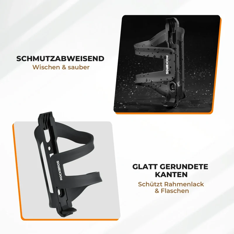 Fahrrad Flaschenhalter aus PC+ABS, Getränkehalter Trinkflaschenhalter Seitliche Entnahme Robuust Einfach zu Reinigen