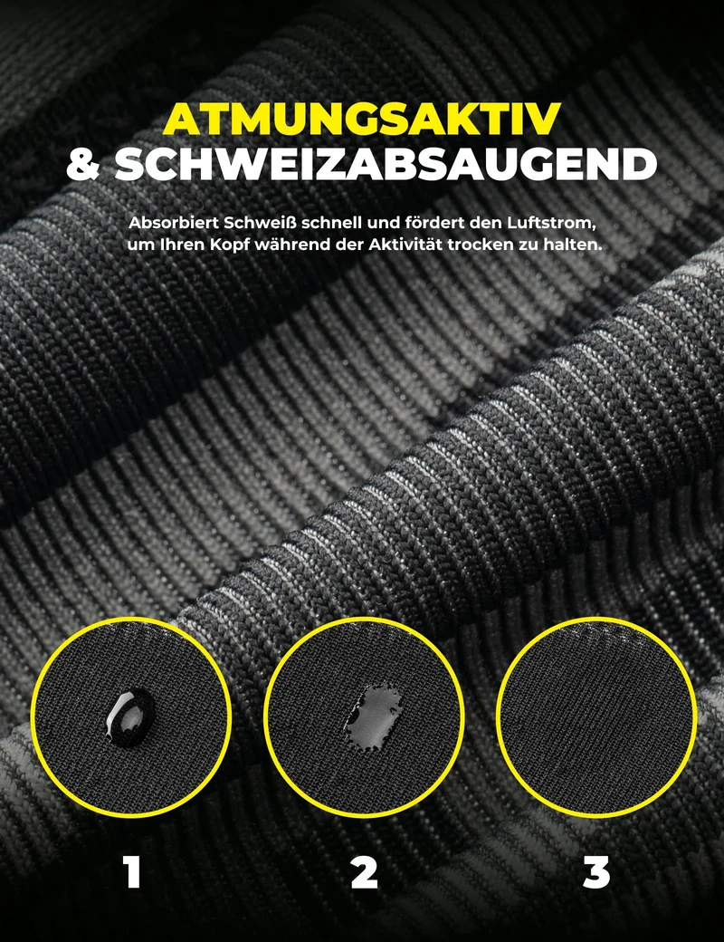 Fahrrad Mütze Winter mit Ohrenschutz, Atmungsaktiv & Winddicht