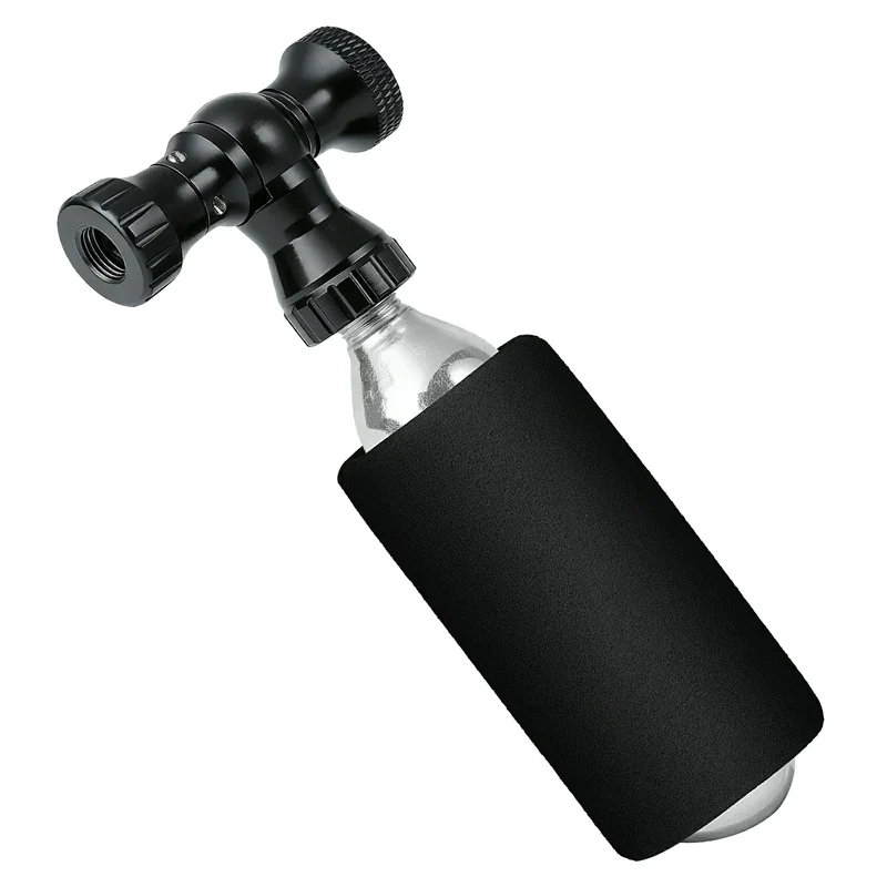 Mini Fahrradpumpe mit CO₂-Adapter - Tragbar, Presta & Schrader Compatibel, да 80 PSI