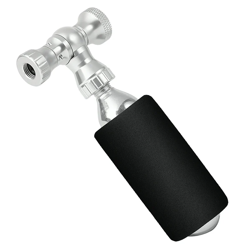 Mini Fahrradpumpe mit CO₂-Adapter - Tragbar, Presta & Schrader Compatibel, да 80 PSI