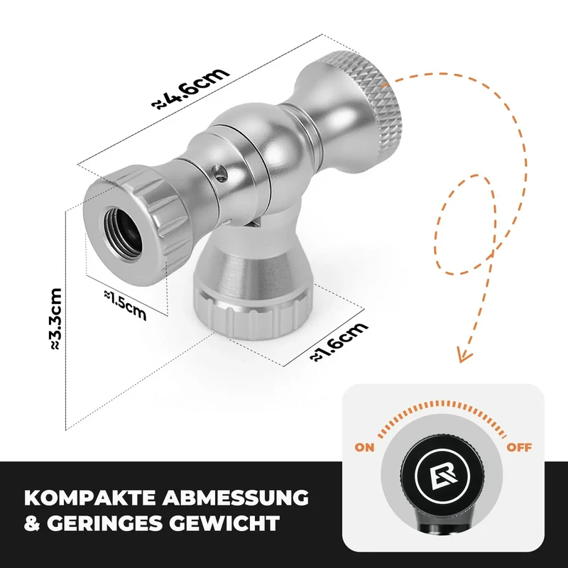 Mini Fahrradpumpe mit CO₂-Adapter - Tragbar, Presta & Schrader Compatibel, да 80 PSI