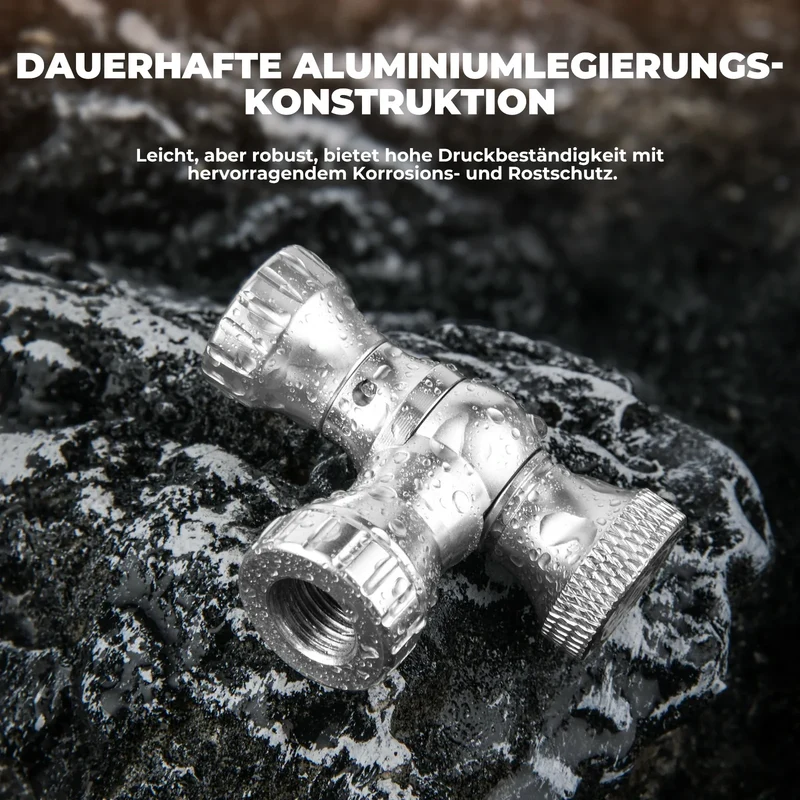 Mini Fahrradpumpe mit CO₂-Adapter - Tragbar, Presta & Schrader Compatibel, да 80 PSI