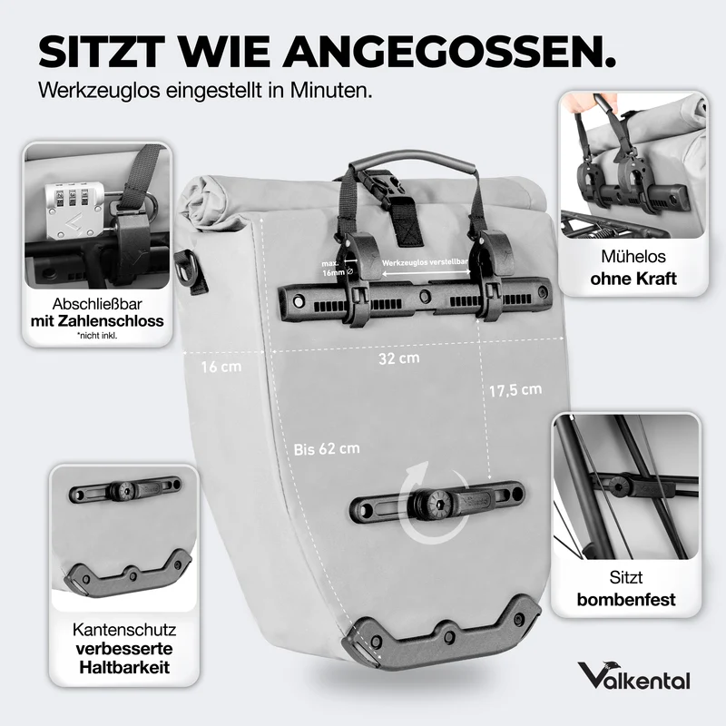 Bike Bag - große & wasserdichte Gepäckträgertasche