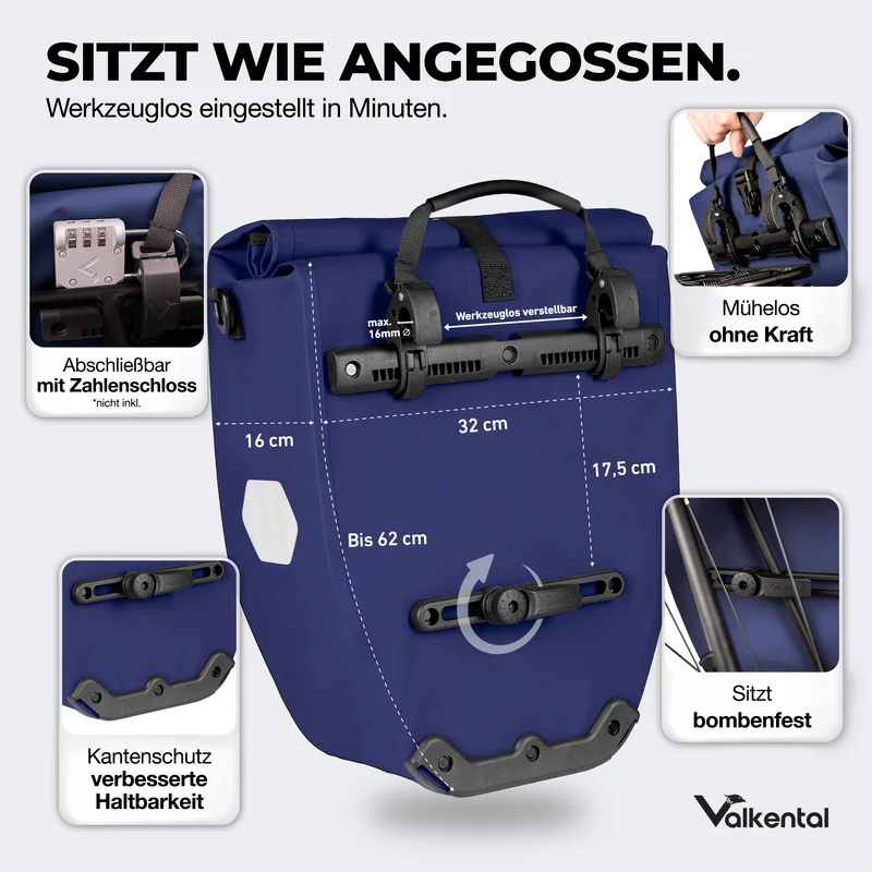 Bike Bag - große & wasserdichte Gepäckträgertasche