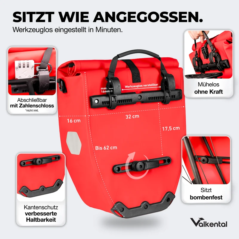 Bike Bag - große & wasserdichte Gepäckträgertasche