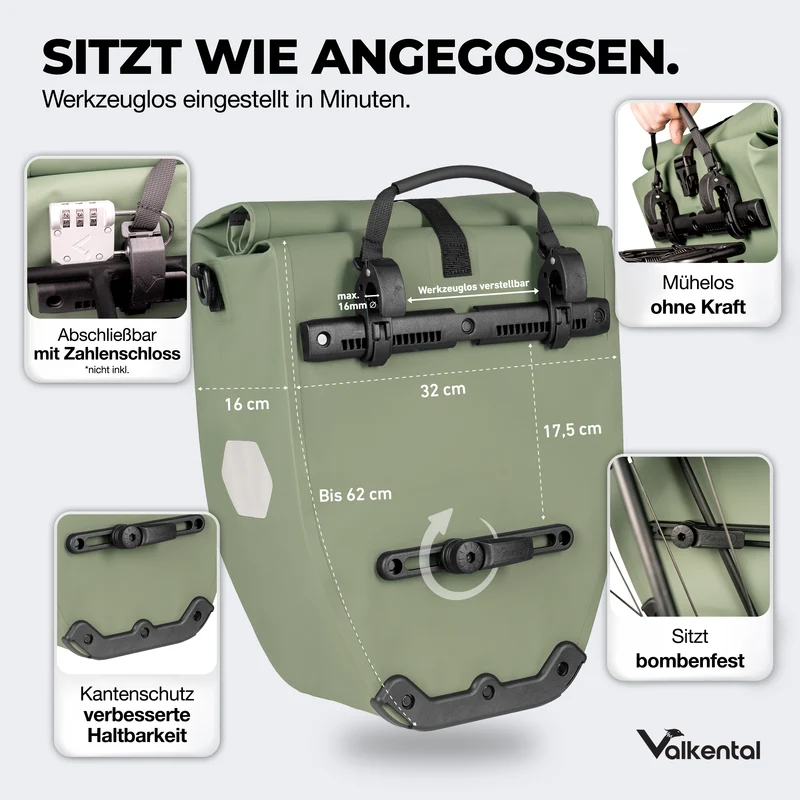 Bike Bag - große & wasserdichte Gepäckträgertasche