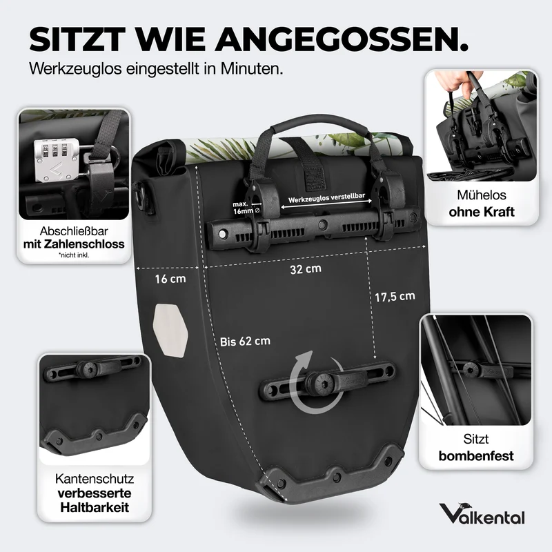 Bike Bag - große & wasserdichte Gepäckträgertasche