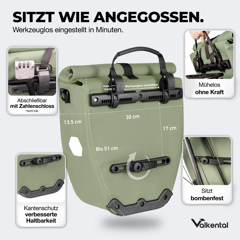 Bike Bag - große & wasserdichte Gepäckträgertasche
