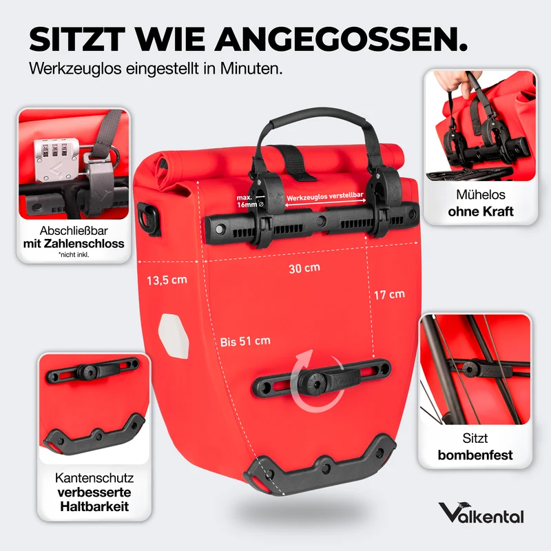 Bike Bag - große & wasserdichte Gepäckträgertasche