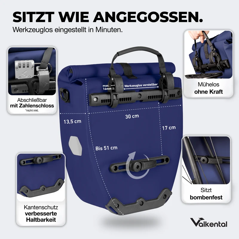 Bike Bag - große & wasserdichte Gepäckträgertasche