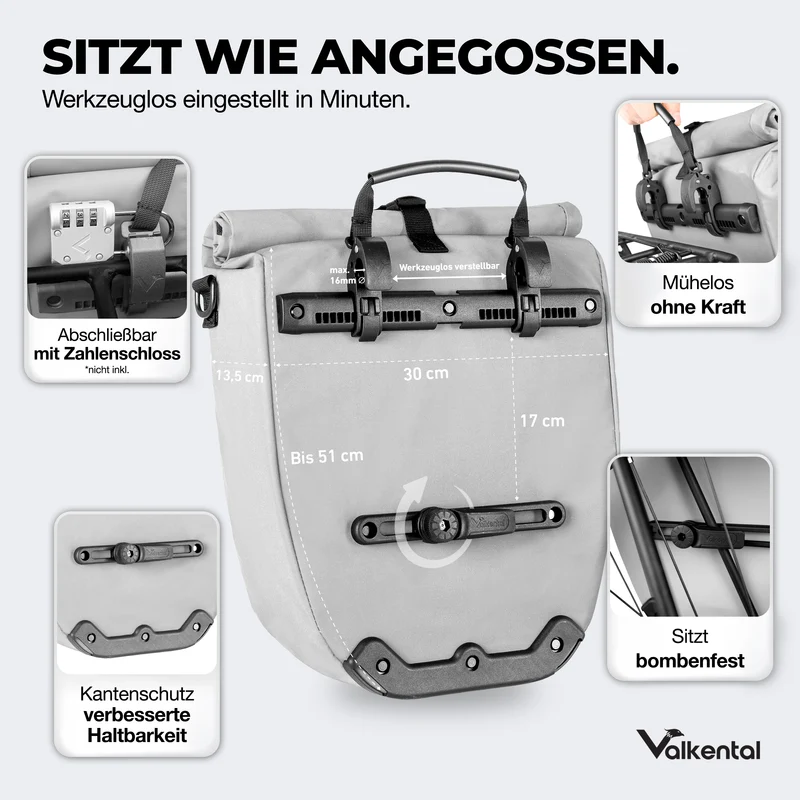Bike Bag - große & wasserdichte Gepäckträgertasche