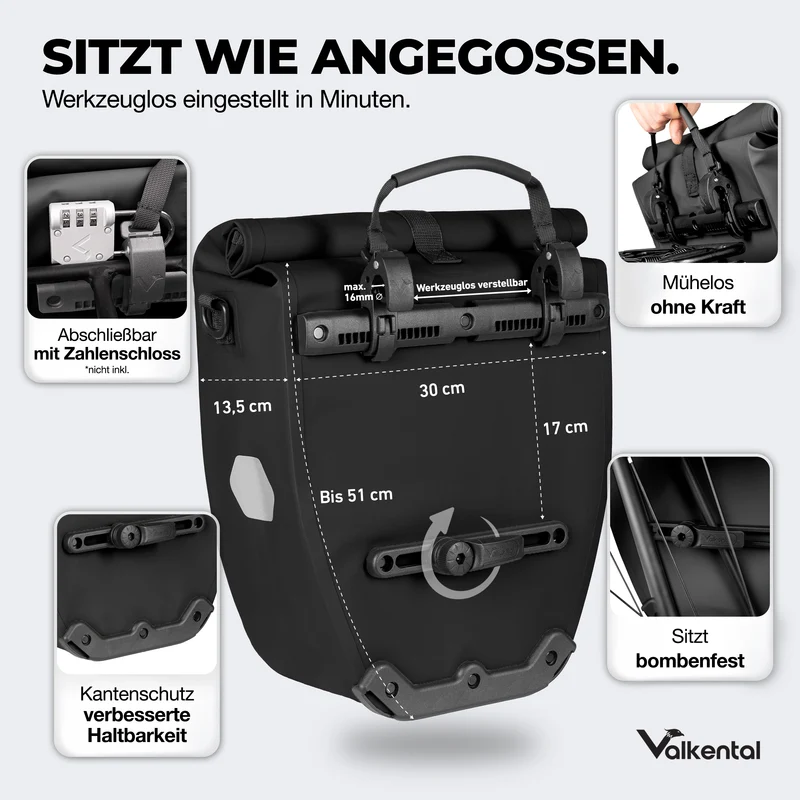 Bike Bag - große & wasserdichte Gepäckträgertasche