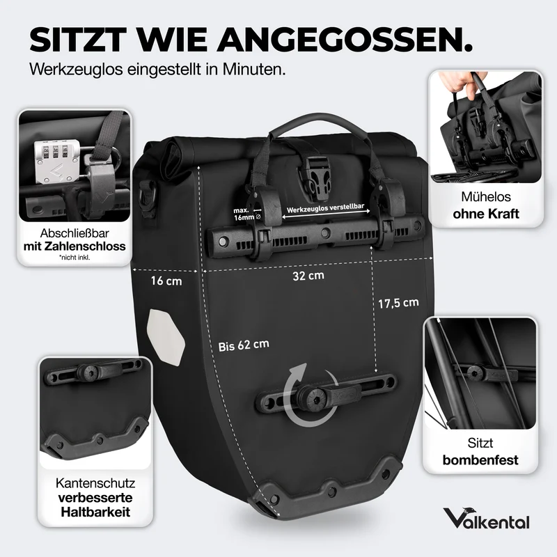 Bike Bag - große & wasserdichte Gepäckträgertasche