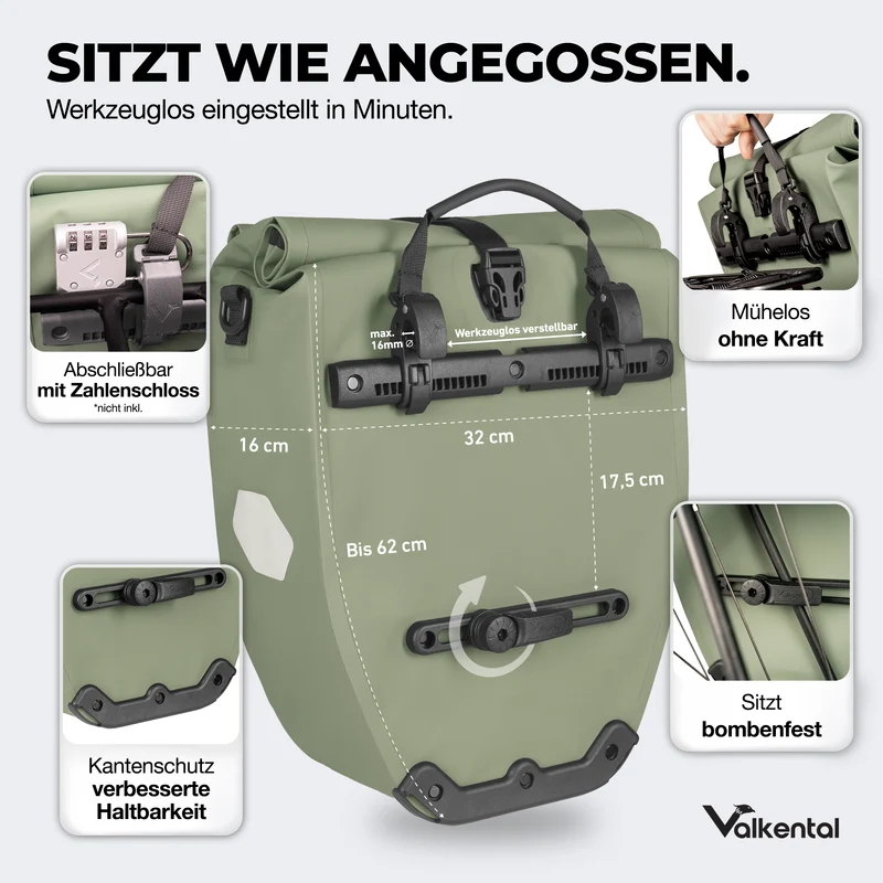 Bike Bag - große & wasserdichte Gepäckträgertasche