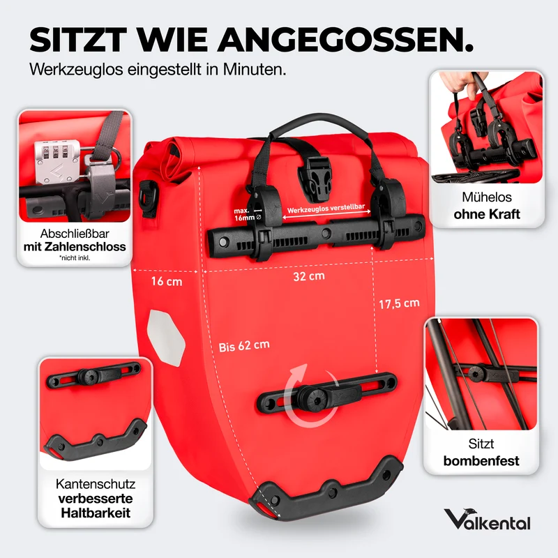 Bike Bag - große & wasserdichte Gepäckträgertasche
