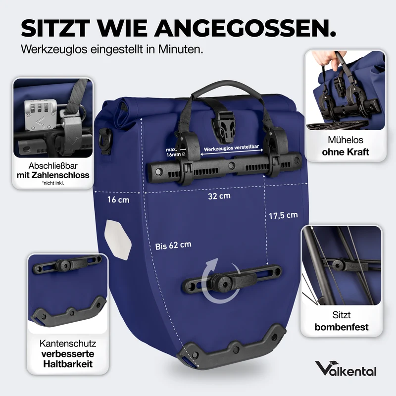Bike Bag - große & wasserdichte Gepäckträgertasche