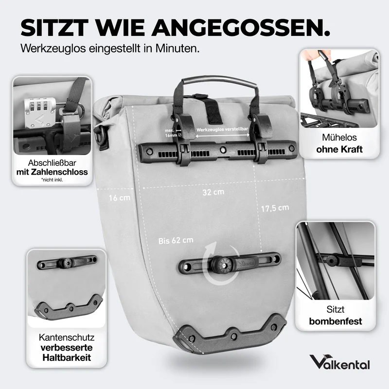 Bike Bag - große & wasserdichte Gepäckträgertasche