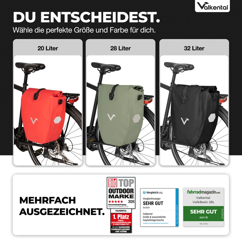Bike Bag - große & wasserdichte Gepäckträgertasche