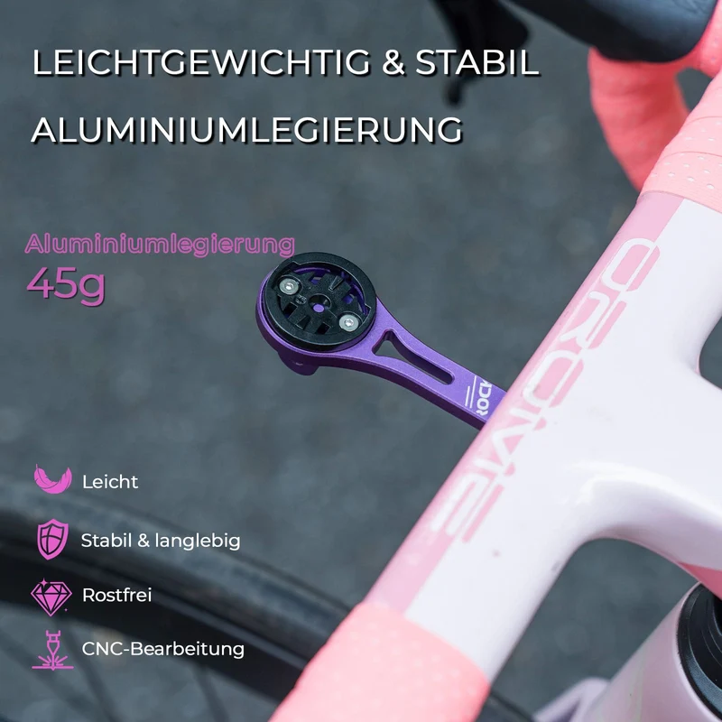 Aero Fahrradcomputer Halterung met Schnellverschluss Leichtbau Lenkerverlängerungshalterung