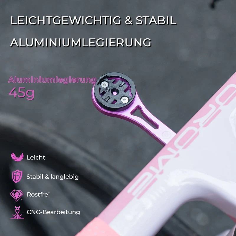 Aero Fahrradcomputer Halterung met Schnellverschluss Leichtbau Lenkerverlängerungshalterung