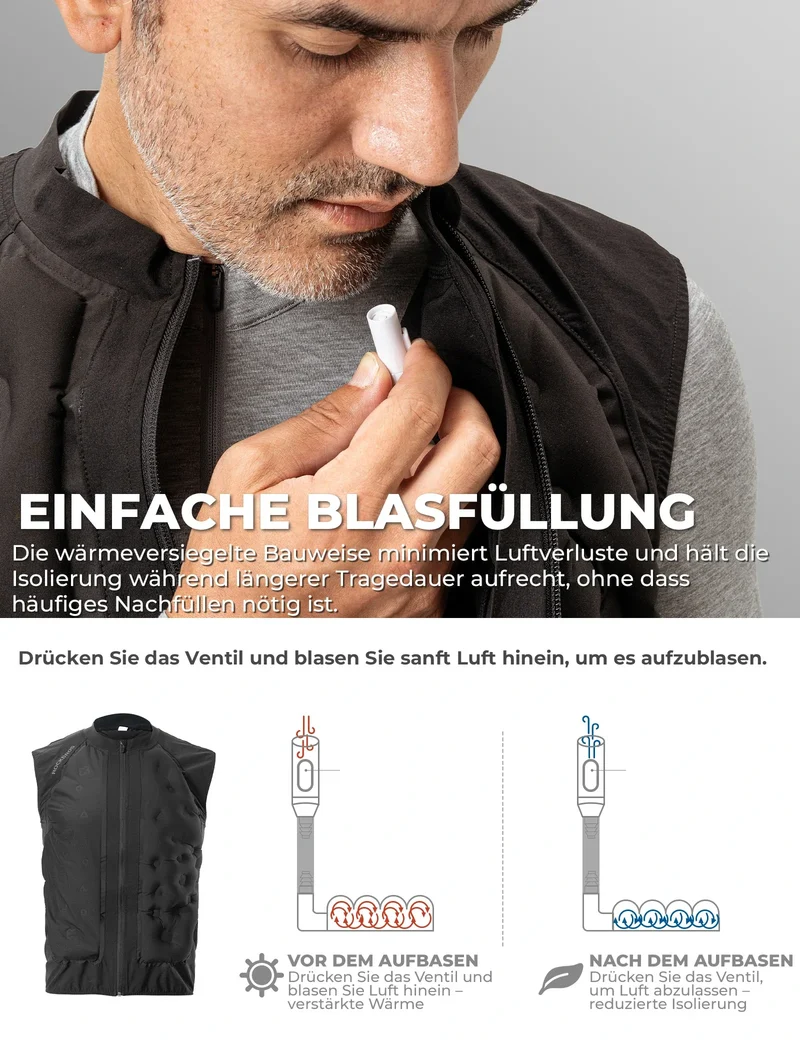 Leichtes Thermo-Fahrradweste met 3D-Air-Layer-Isolierung – MJ013