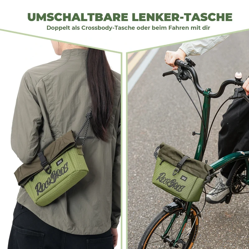 Lenkertasche voor Flatrad en Brompton, Fahrrad Tasche Lenker 2,8-4,6 L