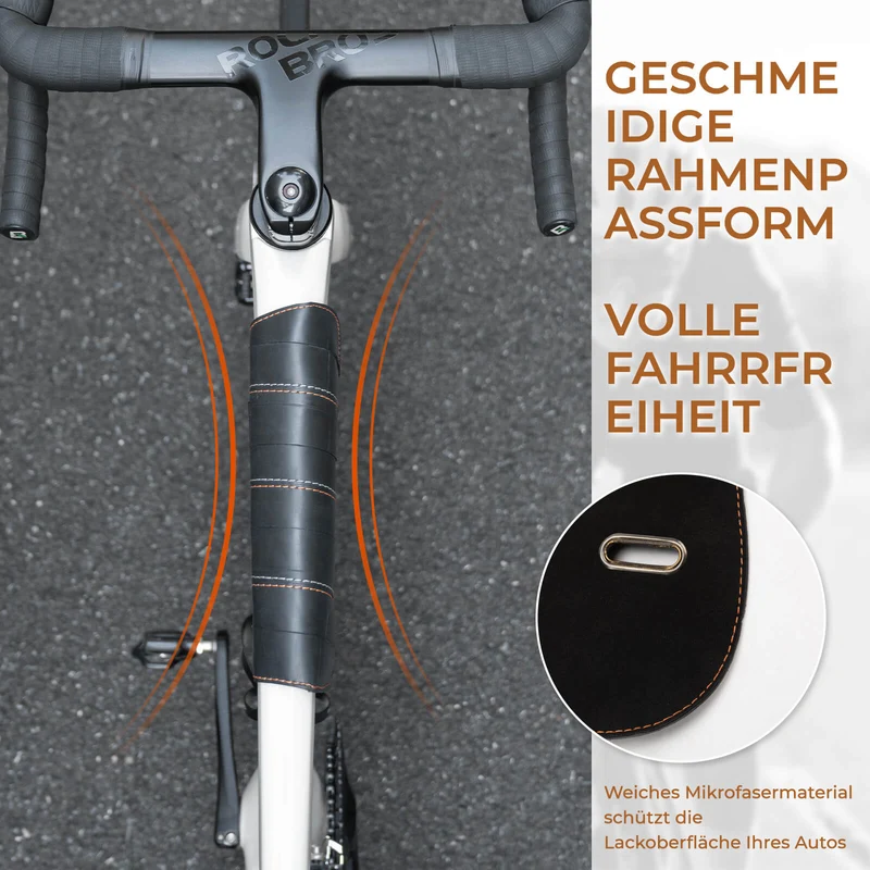ROAD TO SKY Nachhaltige Fahrrad-Oberrohrtasche aus recycelten Reifen 0,5L