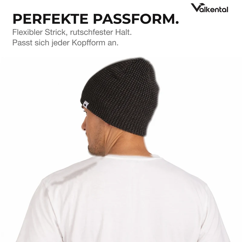 Reflective Beanie - Strickmütze mit reflektierendem Garn