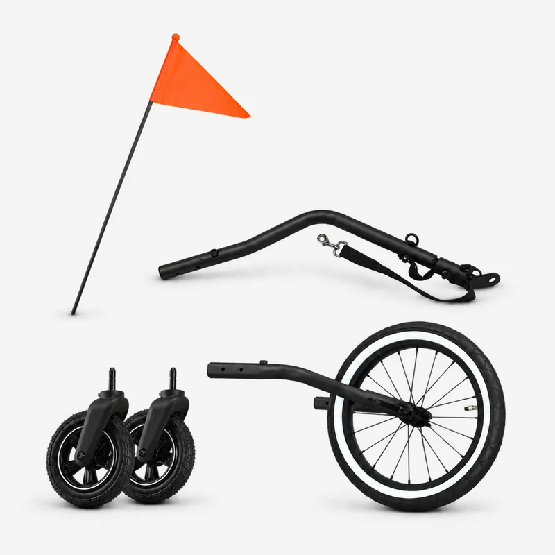 Luxus-Fahrradanhänger, 3-in-1-Kinderwagen und Jogger – Schwarz