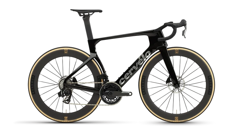 Cervelo S5 Sram Force E1 2x12 Powermeter | 2027 Five Black (Silver Decals)