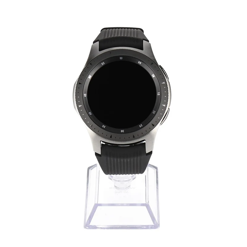 Samsung Galaxy Watch 46mm LTE Silber Silikonarmband Schwarz