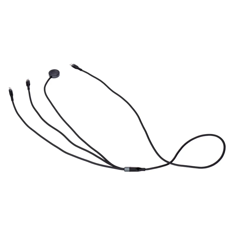 SDL 3 in 1 Lade und Sync-Kabel schwarz passend für Apple Watch und USB-C