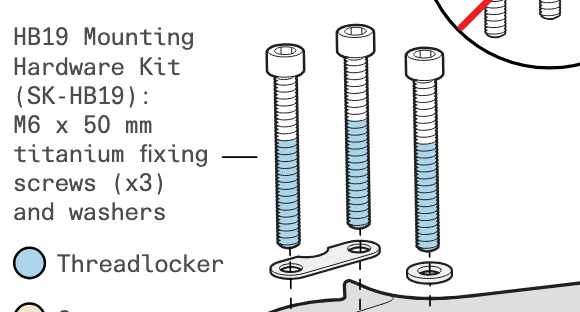 Cervelo HB19 Mounting Hardware Kit (SK-HB19)