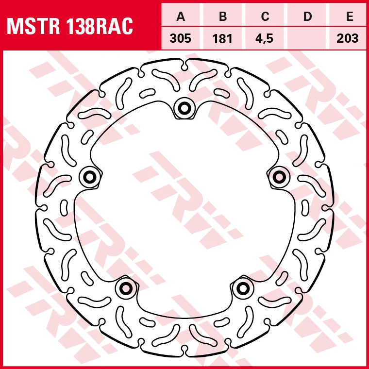TRW brake disc MSTR138RAC RAC