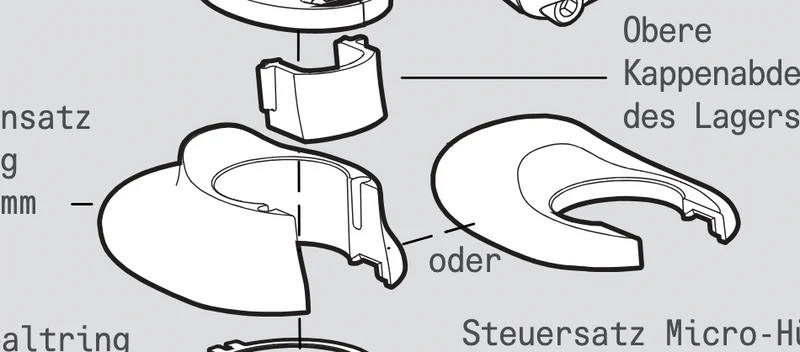 Cervelo Headset Bearing Top Cap Kit (22 mm Top Cap with Plug and 7 mm Top Cap) | BC-808