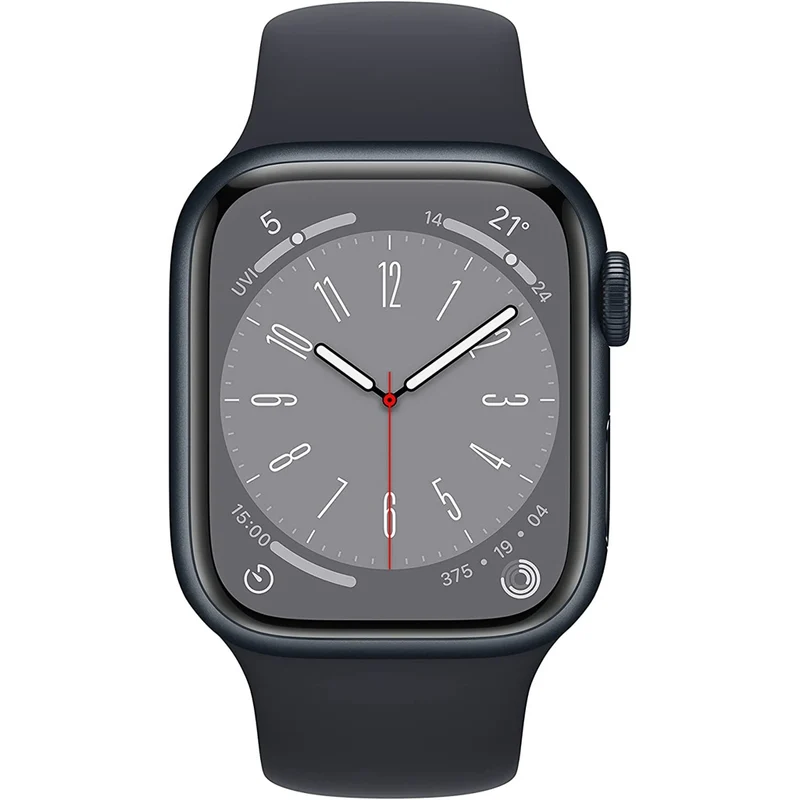Apple Watch Series 8 41mm GPS + 4G Mitternacht Aluminiumgehäuse mit Sportarmband Mitternacht