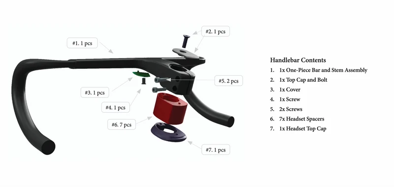 Reserve RD1 One-Piece-Cockpit | Carbon Rennrad Lenker-Vorbau