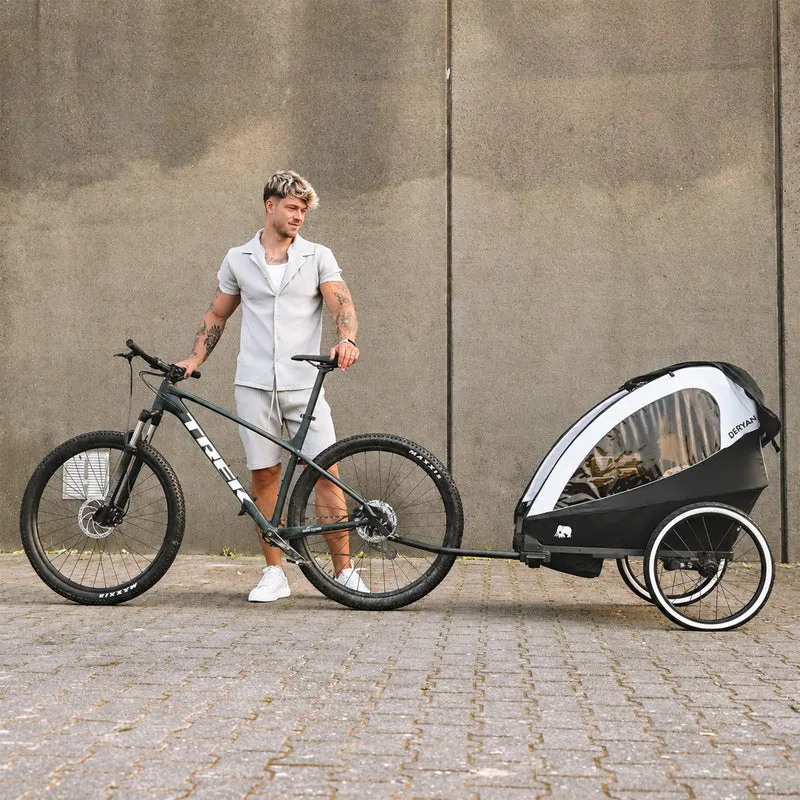 Luxus-Fahrradanhänger, 3-in-1-Kinderwagen und Jogger – Schwarz/Creme