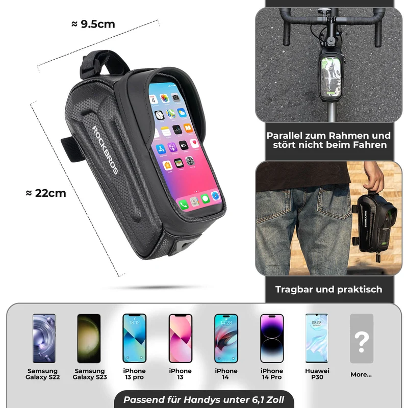 ROCKBROS Wasmachine wasbaar met TPU-touchscreen