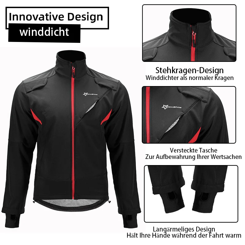 ROCKBROS Winterjas / Kous Herren Windschutz Radsportanzug